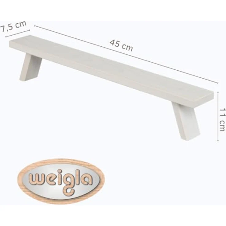 Weigla Fensterbank 45cm. schmal. weiß – Bild 3