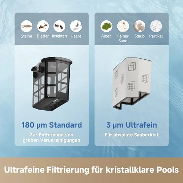 MOVA Diver A10, Intelligenter Poolroboter mit 22 700 L/h Saugleistung, 240 min Laufzeit, Doppel-Bürste und 8 IA-Modi – Bild 7