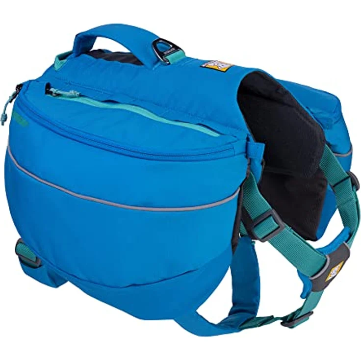 RUFFWEAR Approach Pack, Hunderucksack-Tragetasche mit integriertem Geschirr und Taschen, Tragbares Haustier-Wander- und Campingzubehör mit 2 Leinenbefestigungspunkten, Blue Dusk (X-Small) – Bild 1