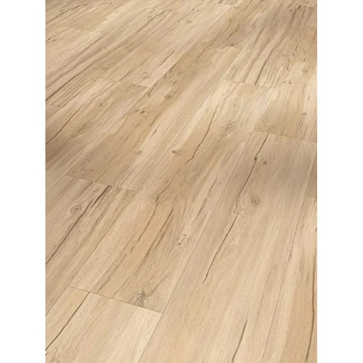 Parador Vinyl Basic 5.3 - Vinylboden Eiche Memory geschliffen - Hochwertiger. elastischer Bodenbelag in Holz-Optik. leise und komfortabel mit Klick-Verlegung - mit V-Fuge