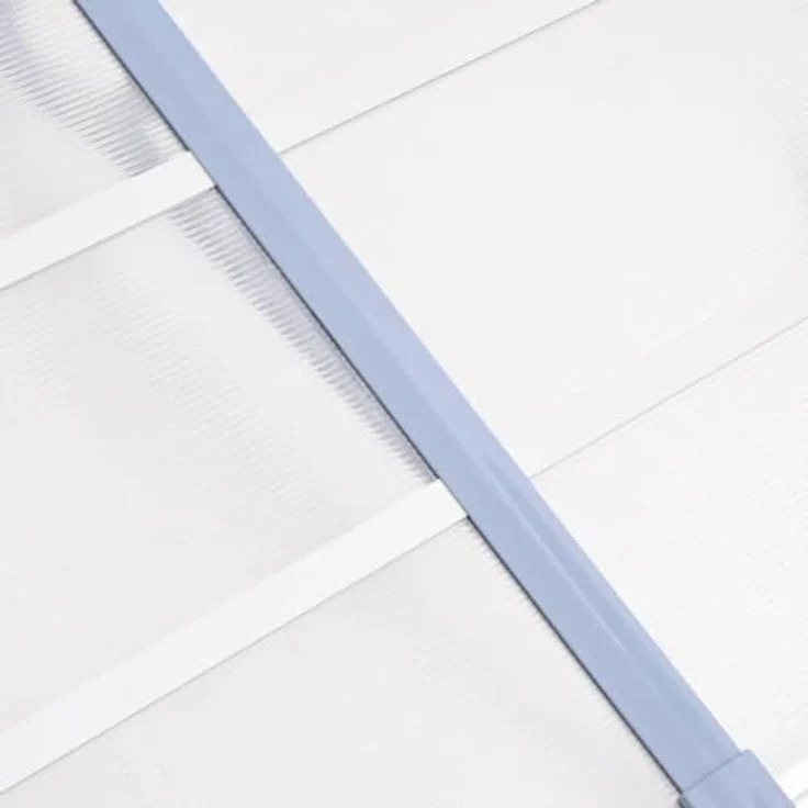 vidaXL Türvordach Grau und Transparent 396x90 cm Polycarbonat, wetterfest und korrosionsbeständig – Bild 5