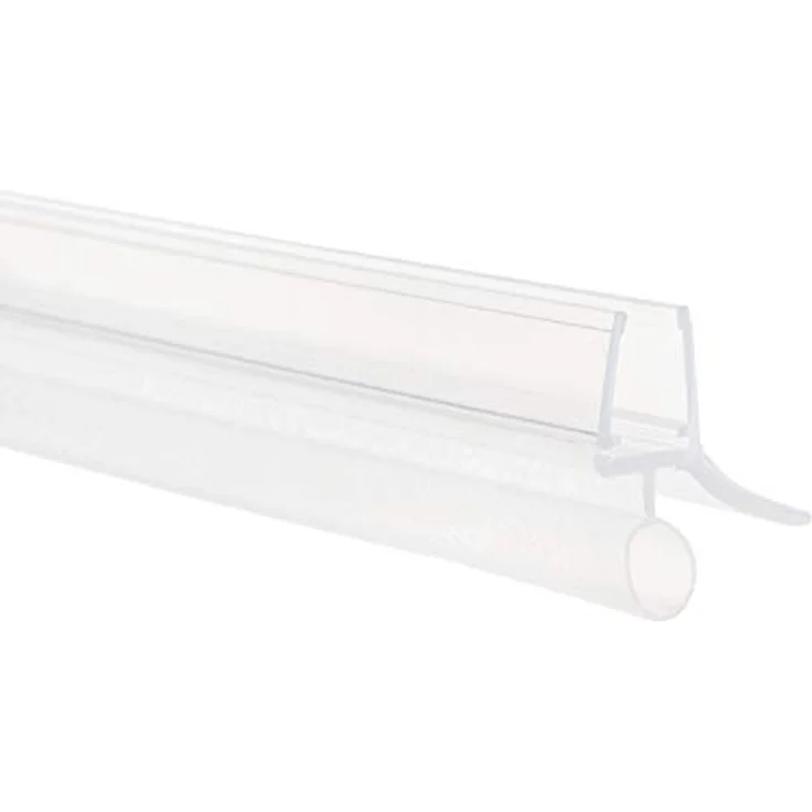 Fermit Duschtürdichtung Typ 23069, Wannen-, runde Schleiflippendichtung 1 m, transparent, wasserabweisend, leicht zuschneidbar – Bild 2
