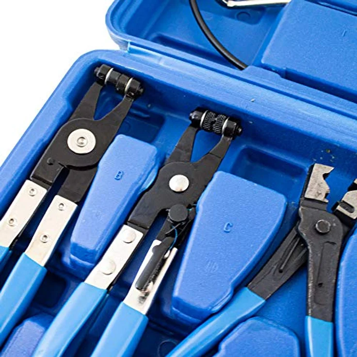 BITUXX 11 tlg Schlauchklemmenzangen Set, Spezialzangen für Montage und Demontage von Schlauchschellen mit gummierten Griffen, im Systemkoffer – Bild 5