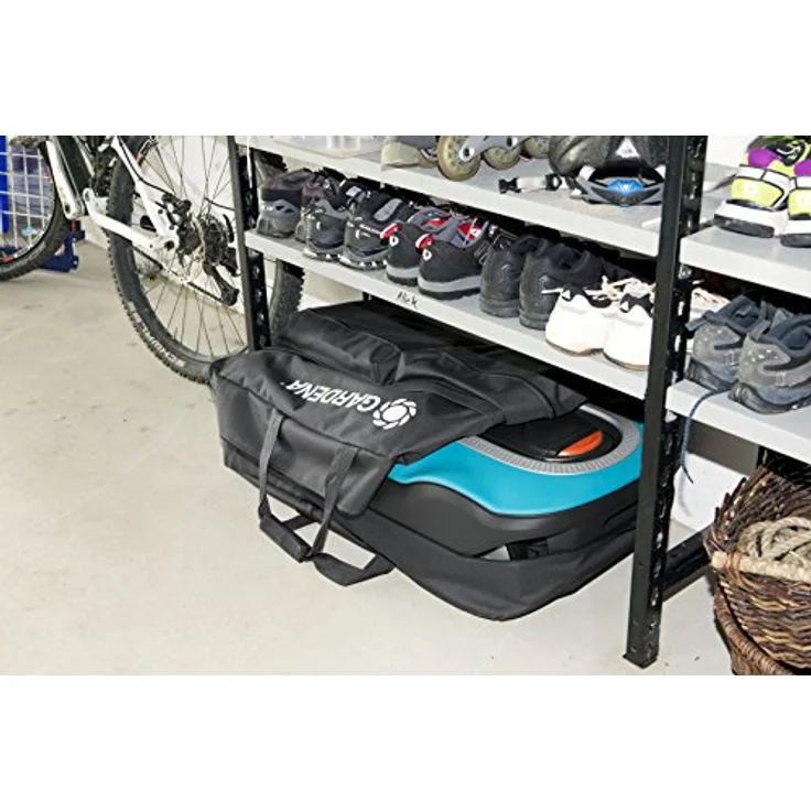 Gardena Aufbewahrungstasche: Mähroboter-Tasche für sichere und trockene Aufbewahrung für den Winter, für alle Gardena Mähroboter inkl. Ladestation, extra Taschen für Zubehör (4057-20) – Bild 3