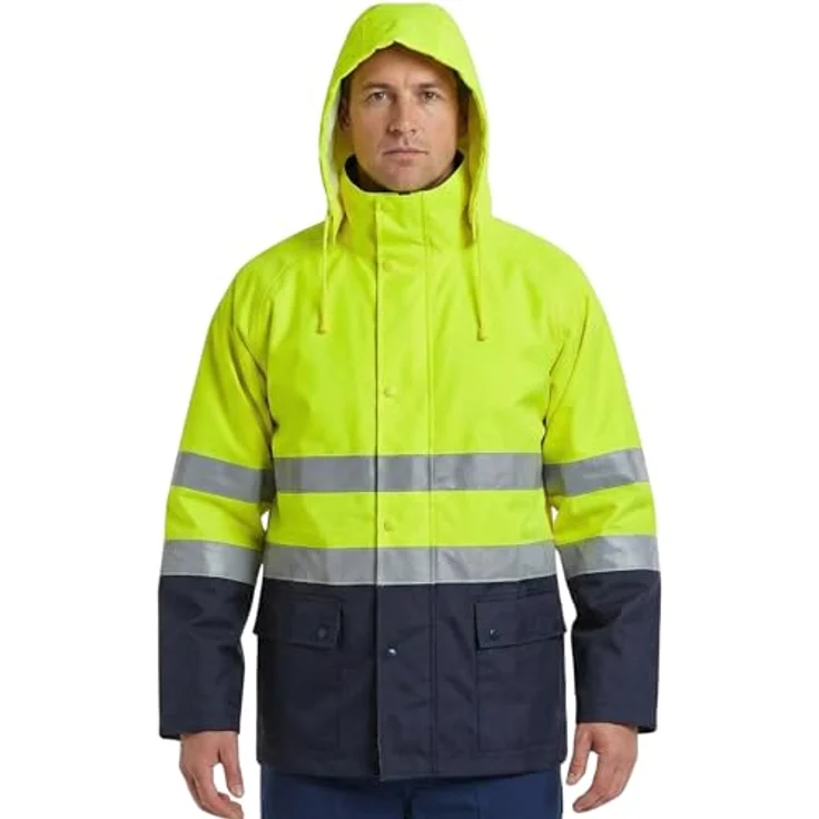 Warnschutzjacke mit Reflektionsstreifen EN ISO 20471 M neongelb – Bild 2