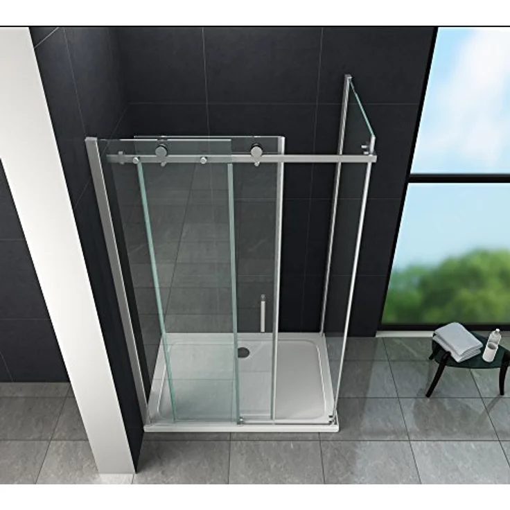 Glasdeals Duschkabine TELA 120 x 80 x 195 cm, rahmenloses Design aus 8 mm ESG ohne Duschtasse, hohe Stabilität und Langlebigkeit – Bild 3