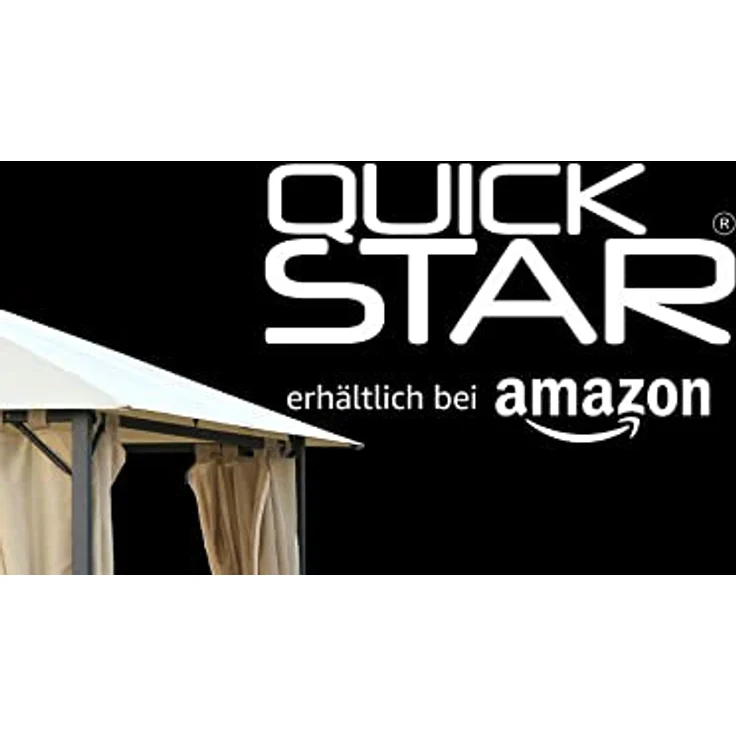 Quick Star Pavillon-Ersatzdach 3x3m Grau, wasserabweisend, mit Lüftungsschlitzen, 180 g/m² – Bild 9
