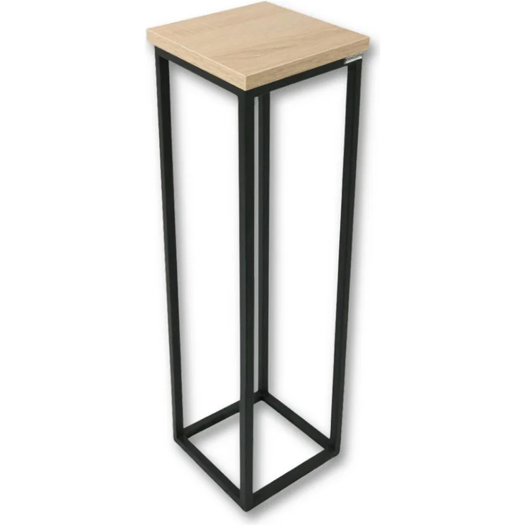 holz4home® Blumenständer Dekoständer MDF Sonoma Eiche mit Metallgestell – Bild 1