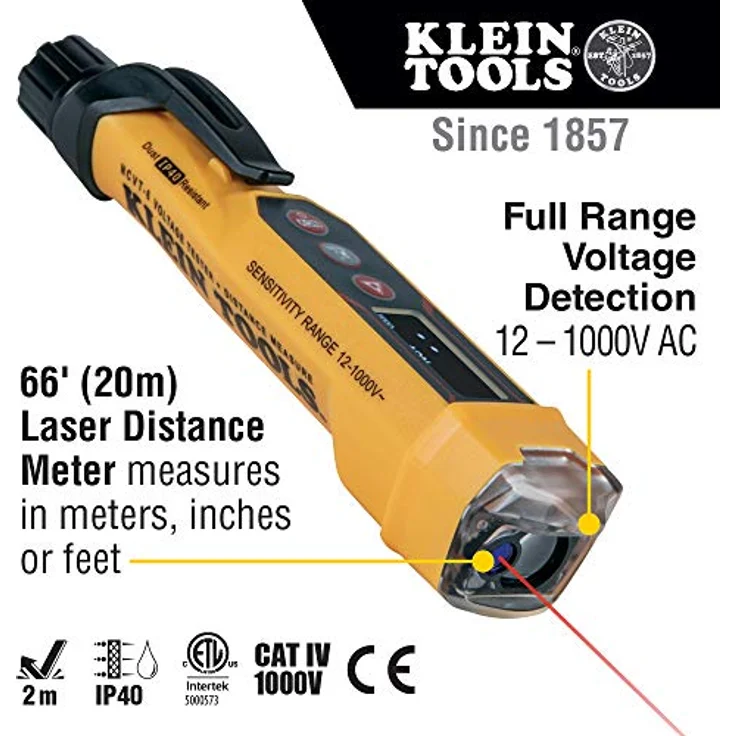 Klein Tools NCVT-6 Berührungsloser Spannungsprüfer CAT IV 1000V LCD – Bild 2