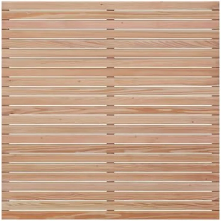 MEGA HOLZ Sichtschutzzaun Rhombus DIY, Lärche Natur, 180x180 cm, variabel in Höhe und Breite, stabile Lamellenstruktur