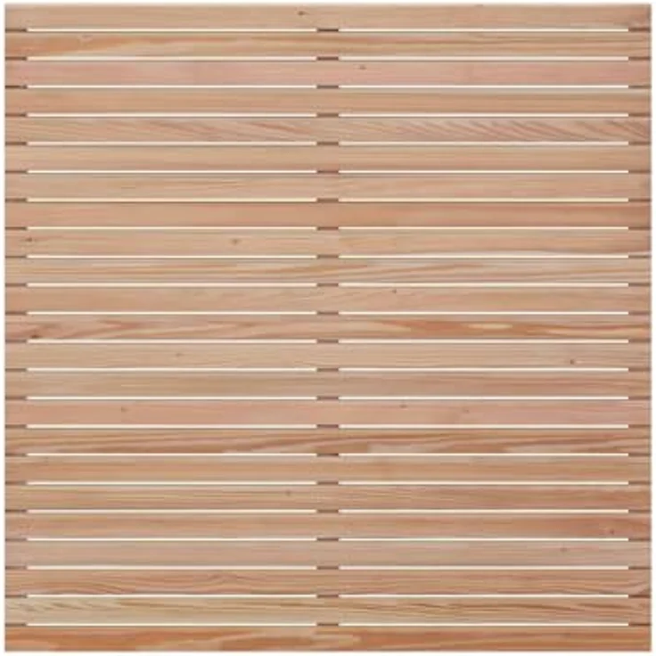 MEGA HOLZ Sichtschutzzaun Rhombus DIY, Lärche Natur, 180x180 cm, variabel in Höhe und Breite, stabile Lamellenstruktur – Bild 1