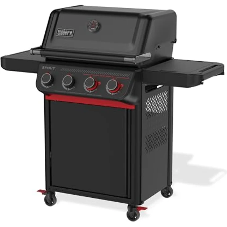 Weber Spirit E-425C STEALTH Gasgrill, Stealth Edition mit 4 Brennern, schwarz, inkl. Sear Zone und Gourmet BBQ System kompatibel – Bild 2
