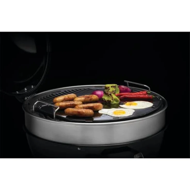 Napoleon Gusseisen-Grillplatte, Piastra Griglia, 57 cm für NK22- und PRO22-Kugelgrills, schwarze Farbe, gleichmäßige Wärmeverteilung – Bild 2
