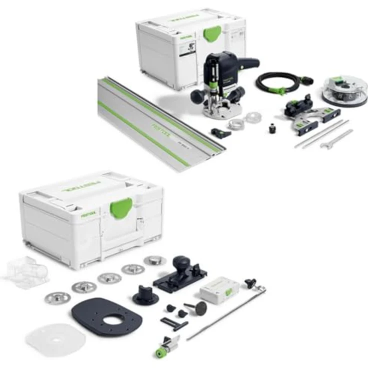Festool Oberfräse OF 1010 REBQ-FS-Set+Box, kompakt und leicht, mit Lichtmodul und Zubehör, im Systainer – Bild 1