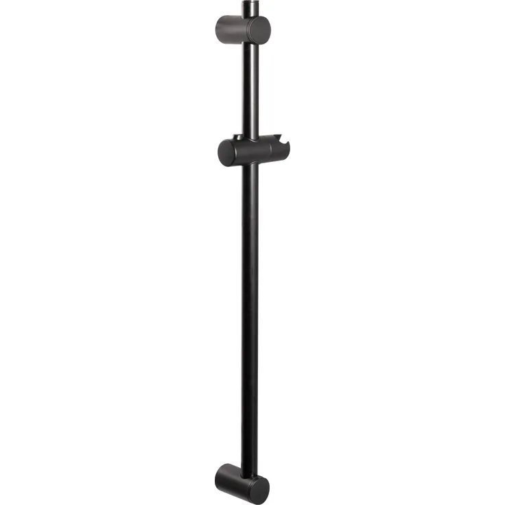 bremermann Brausegarnitur Brausestange Edelstahl 71,5 cm – inkl. Konus-Brausegleiter, Schwarz