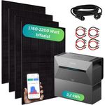 MyVoltaics Balkonkraftwerk Solaranlage 1760W mit Speicher 3200 Wh - Anker SOLIX Solarbank 2 Pro, genehmigungsfreies Balkonkraftwerk mit Speicher im Komplettset