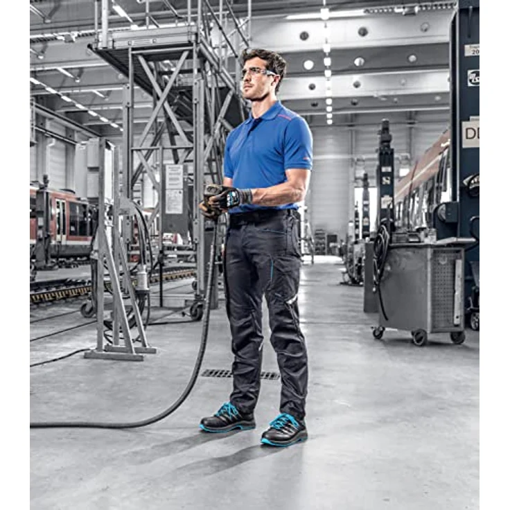 Uvex uvex 2 trend Halbschuh S3 SR, Sicherheitsschuh mit Stahlkappe, rutschhemmender Laufsohle und reflektierenden Elementen, schwarz/blau – Bild 8