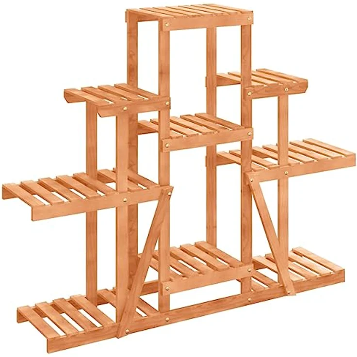 vidaXL Blumenständer, Pflanzständer 110x25x96 cm Massivholz Tanne, langlebig und vielseitig einsetzbar – Bild 1