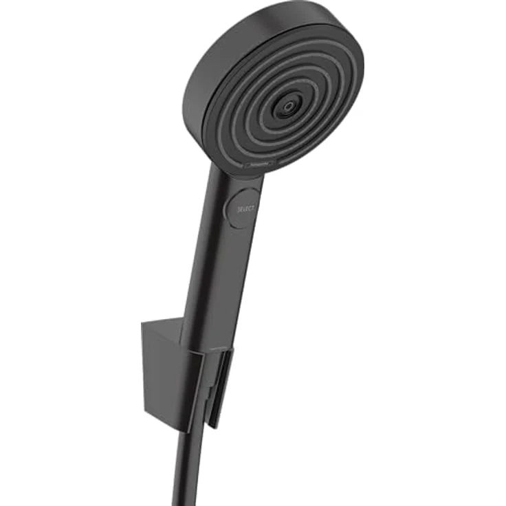 hansgrohe Pulsify Select S Duschset, mattschwarz, mit PowderRain, EcoSmart und 3 Strahlarten (6.90 l/min) – Bild 1