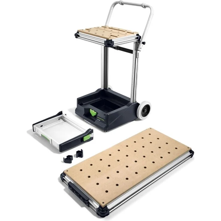 Festool Mobile Werkstatt MW 1000 + Tisch TSB/1-MW 1000, kompakte Werkbank mit stabiler Arbeitsfläche und einfachem Transport