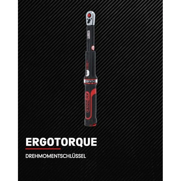 KS Tools ERGOTORQUEprecision Ratschen-Drehmomentschlüssel, 1/4'', 5 - 25 Nm, präzise Betätigungsgenauigkeit ±3%, ergonomischer 2-Komponenten-Griff – Bild 2