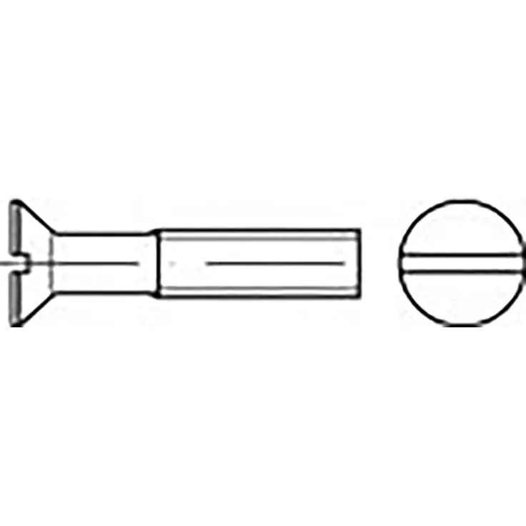 TOOLCRAFT TO-6862404 Undersænkede skruer M3 16 mm Kærv DIN 963 Messing 200 stk