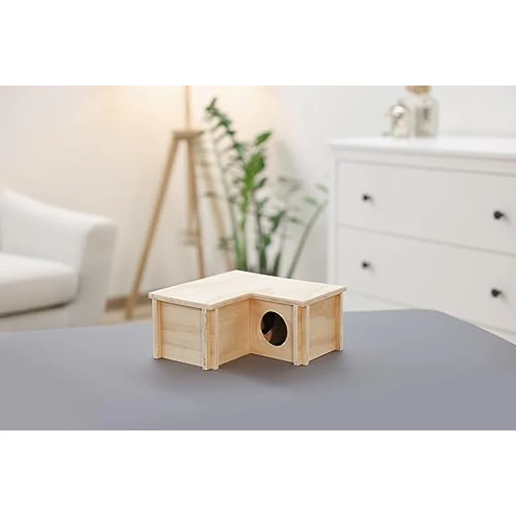 Kerbl Pet Hamsterhaus Natural, 3 Kammern 24 x 24 x 11 cm – Bild 3