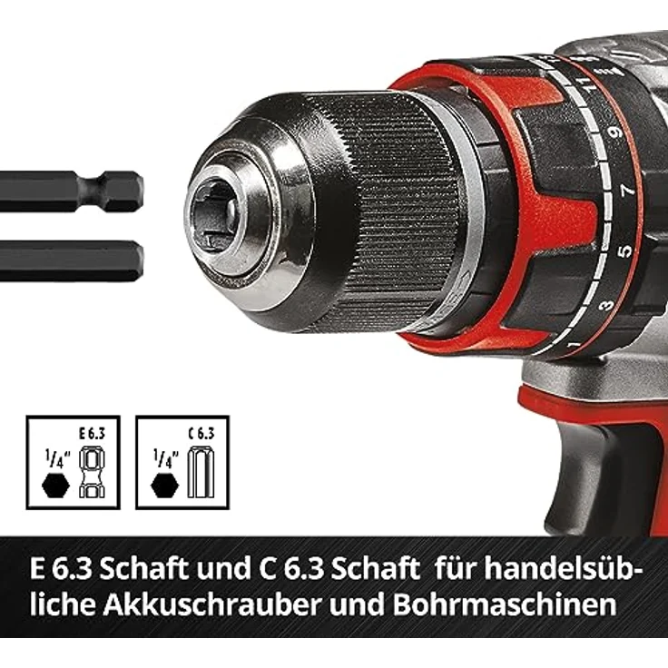 Einhell Bohrer- und Bitset 118683, 21-tlg. Set mit robusten S2 Stahl Bits, Schnellwechselbithalter und Aufbewahrungsbox – Bild 9