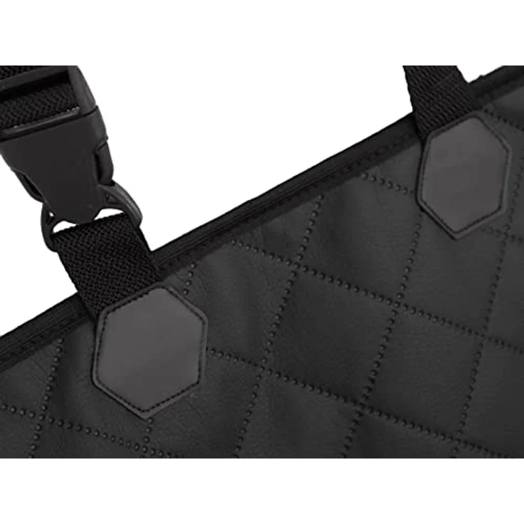 DOGGY Hundeautositz, Hundebox, Hundebett für kleine Hunde, 135 x 45 cm, Schwarz Skaj mit verstellbarer Passform und wasserabweisendem Material – Bild 5