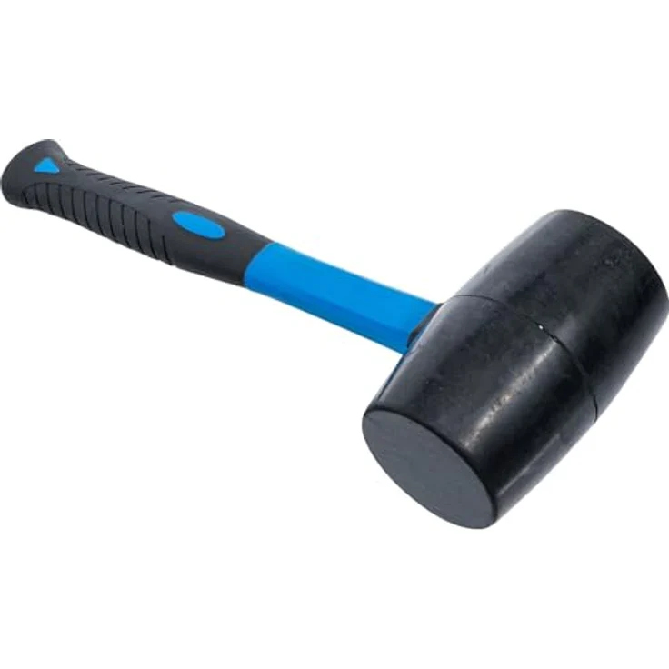 BGS 1963 | Gummihammer mit Fiberglasstiel | schwarzer Kopf | Ø 76 mm | 1200 g – Bild 2
