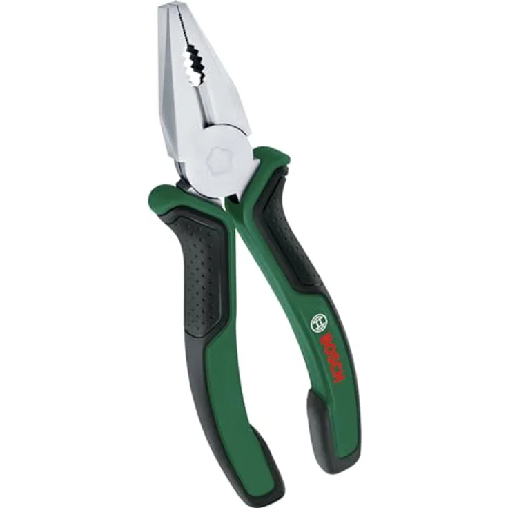 Bosch Kombinationszange (180mm; hochwertige, präzise, langlebige Kombinationszange; ergonomischer Softgrip; Chrom-Nickel-Beschichtung) – Bild 1