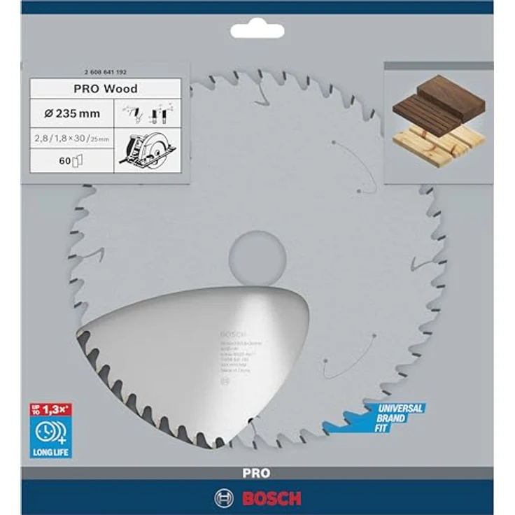 Bosch Professional Kreissägeblatt Optiline Wood (für Holz, 235 x 30 x 2,8 mm, 60 Zähne, Zubehör Kreissäge) – Bild 2