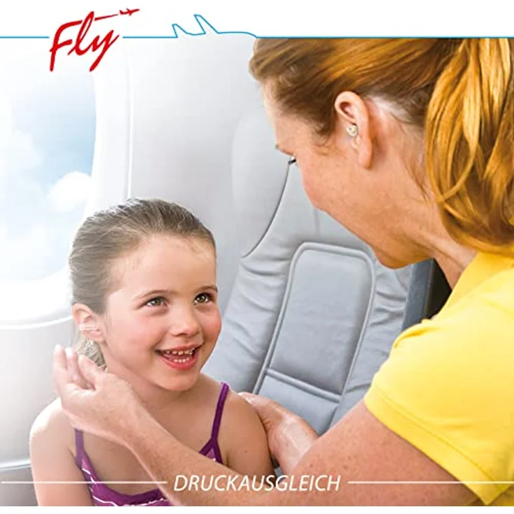 SANOHRA fly Ohrstöpsel für Kinder - schmerzfreies Fliegen - Ohrenstöpsel erleichtern den Druckausgleich im Flugzeug - 24 dB SNR Lärmdämmung - mehrfach verwendbar - 1 Paar - für Kinder – Bild 5