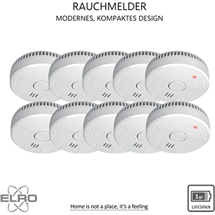 ELRO FS1801 Rauchmelder - Entspricht der Europäischen Norm EN14604 - 10 Stück – Bild 2