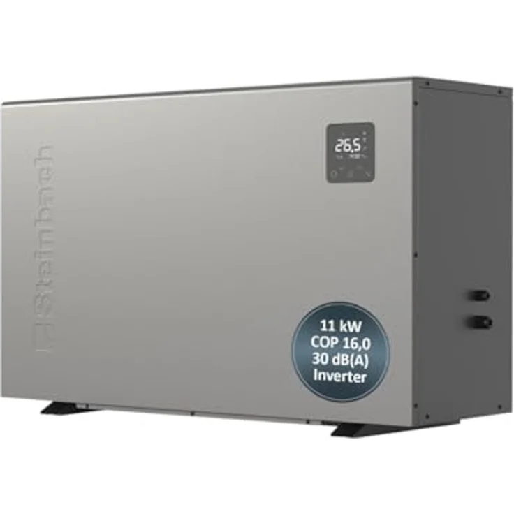 Steinbach Wärmepumpe "Silent 11" grau für Pools bis 50.000 l, 11 kW Heizleistung – Bild 2