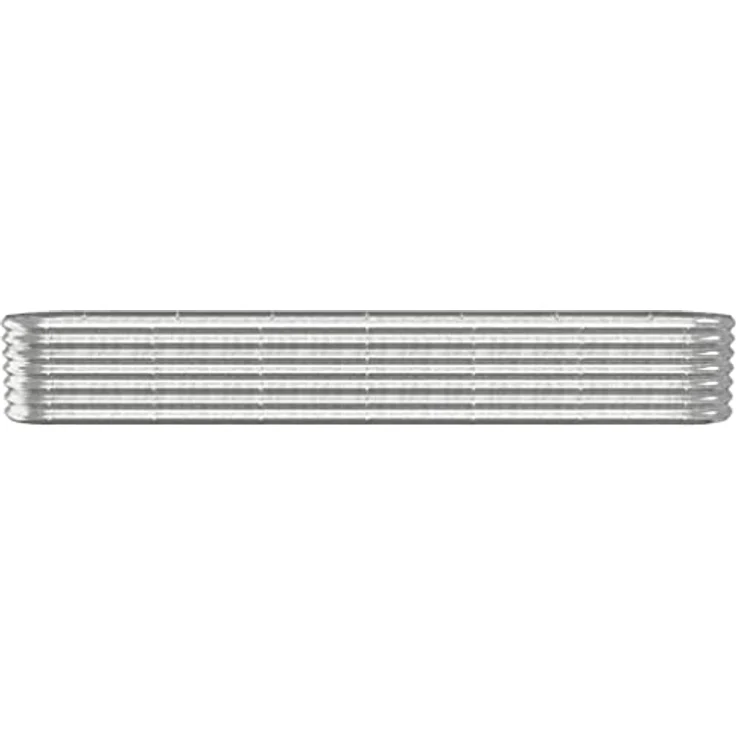 vidaXL Hochbeet, Pulverbeschichteter Stahl, Silber, 260 x 40 x 36 cm (L x B x H) – Bild 4