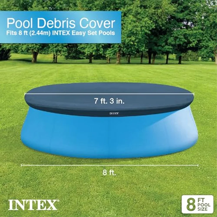 Intex Easy Set Pool Cover - Poolabdeckplane - Ø 244 cm - Für Easy Set Pools – Bild 2