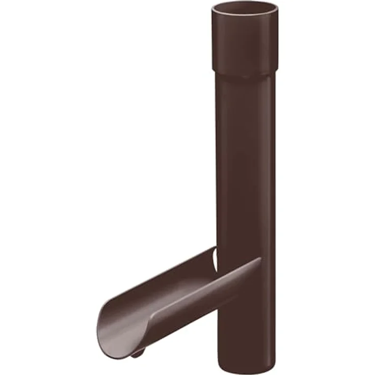 INEFA Regensammler für Fallrohr, PVC DN75 / 75mm mit Wasserklappe, dunkelbraun, witterungsbeständig, Made in Germany – Bild 1