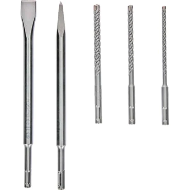 Bosch Professional SDS-Plus Bits und Meißel Set, 5-teilig, optimiert für Betonbohrung mit stabiler Tungsten Carbide Spitze – Bild 2