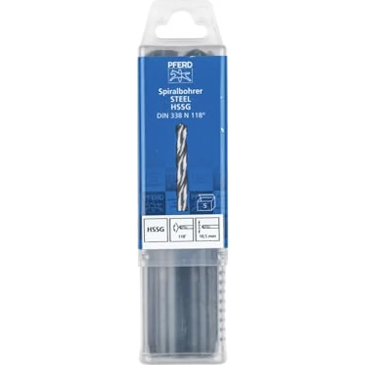 Pferd Spiralbohrer STEEL Ø 10,5 mm HSS-G N DIN 338 118°, präzise Bohrlöcher für Stahl und Metalle – Bild 4