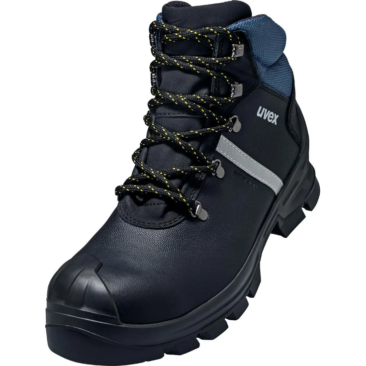 Uvex Safety 6512139, Sicherheitsstiefel S3, Größe 39, schwarz-blau, optimaler Schutz und Komfort für Bauindustrie