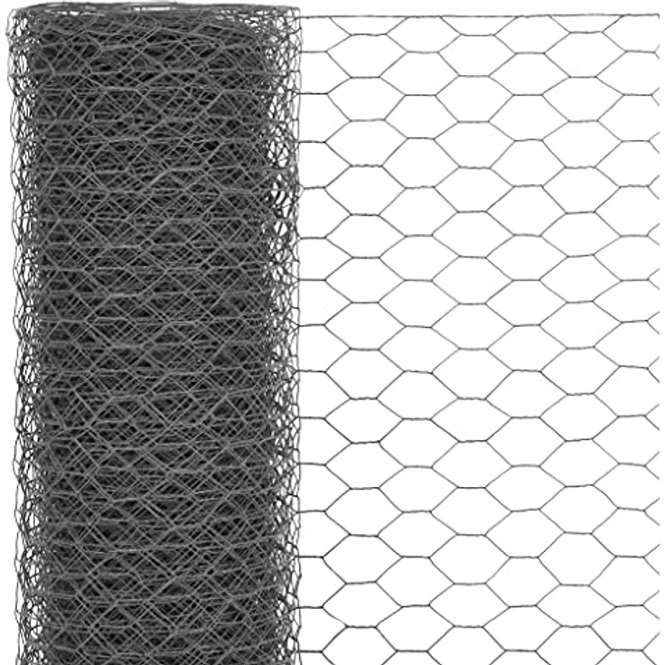 vidaXL Drahtzaun Stahl mit PVC-Beschichtung, 25x1,5 m, grau, wasserdicht und witterungsbeständig – Bild 4