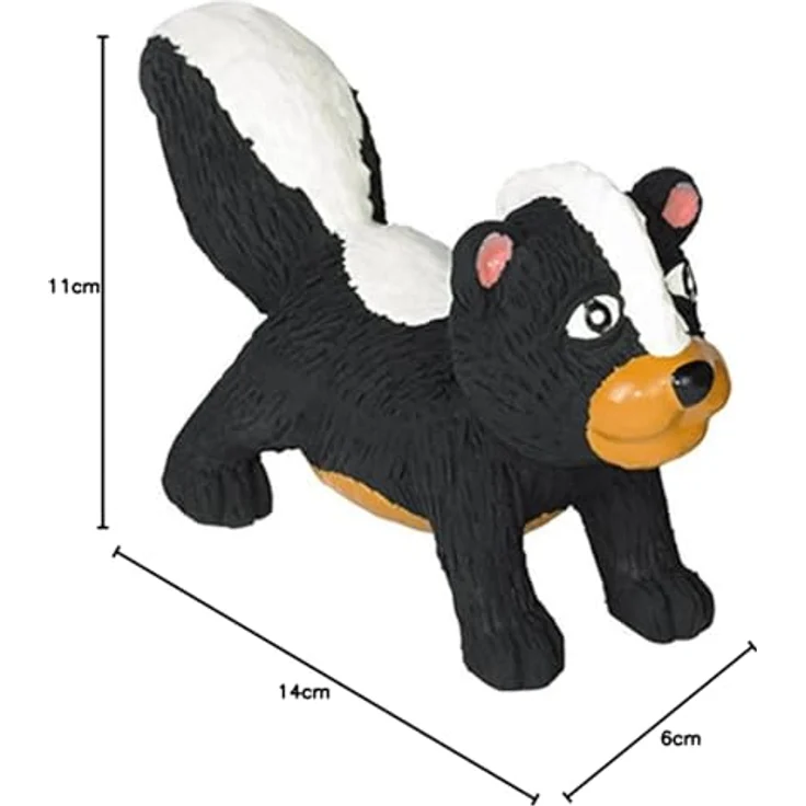 Nobby Latex Stinktier, Hundespielzeug 14 cm groß, gefüllt, mit Stimme, erhältlich in Form von Stinktieren – Bild 2