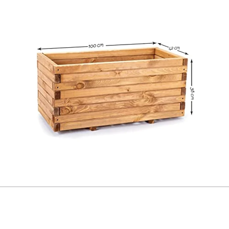 BooGardi Pflanzkasten aus Holz · 100cm · in 10 Größen · Blumenkasten Hochbeet Garten Balkon Terrasse · Pflanzgefäß für Blumen Kräuter Gemüse Obst – Bild 2