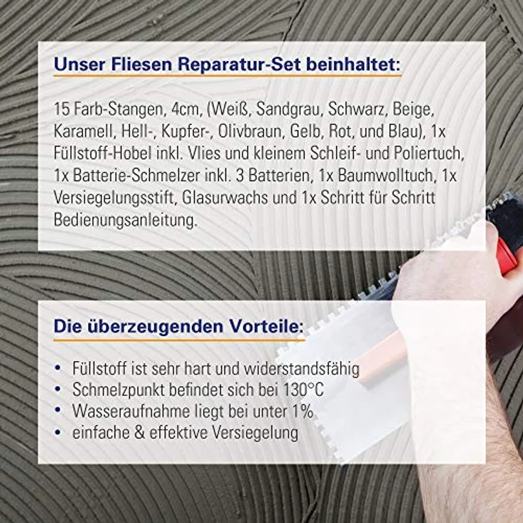 Karl Dahm Fliesen Reparatur-Set, Art.-Nr. 12090 - Fliesen reparieren leicht gemacht – Bild 4