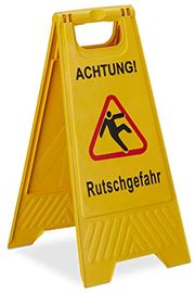 Relaxdays Achtung Rutschgefahr Aufsteller