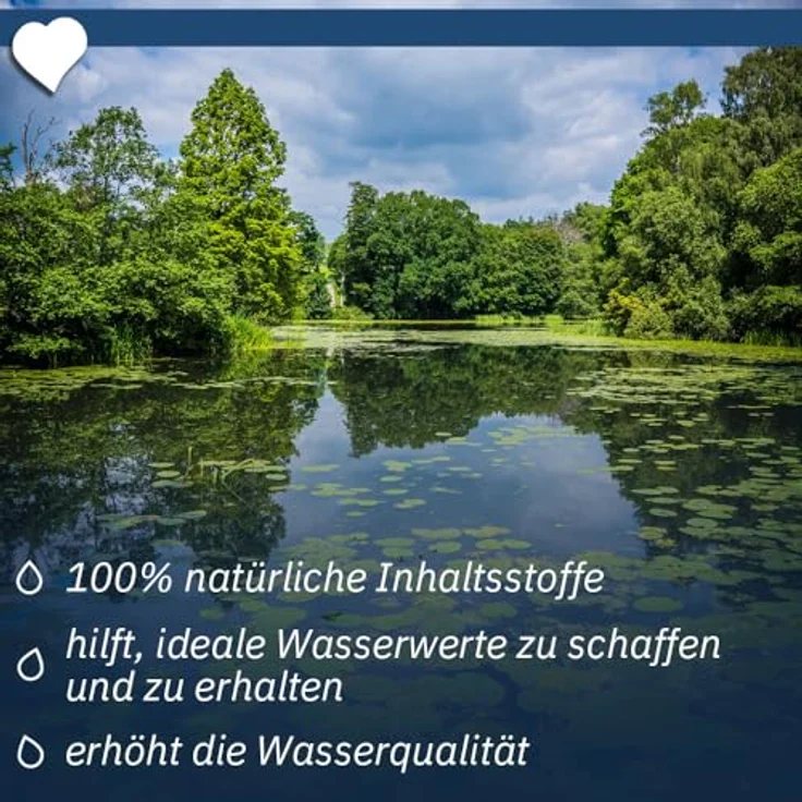 TeichHerz Teichbehandlung Algenentferner Teichaufbereiter Grundpflegemittel für den Teich Wasseraufbereiter Gartenteich Fadenalgenvernichter Petigi – Bild 3