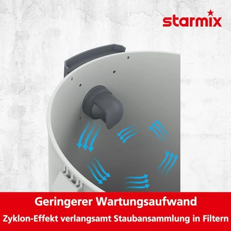 Starmix Nass- Trockensauger Flexo P-1420 (1400 Watt, Industriesauger mit 20 l Behälter, mit Blasfunktion, Filterabreinigung, max. 216 mbar, Sauger für Baustelle + Werkstatt) 110103 – Bild 5