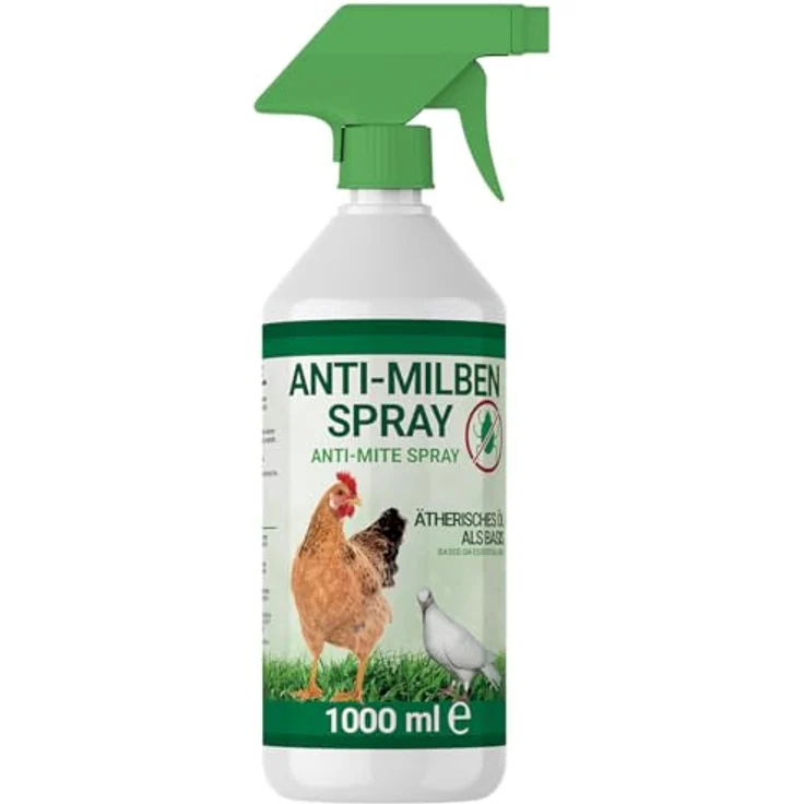 BMUT 1000ml Milbenspray für Geflügel, sofortiger und langfristiger Schutz gegen Parasiten, wasserbasierte Formel mit ätherischen Ölen, Made in Germany – Bild 1