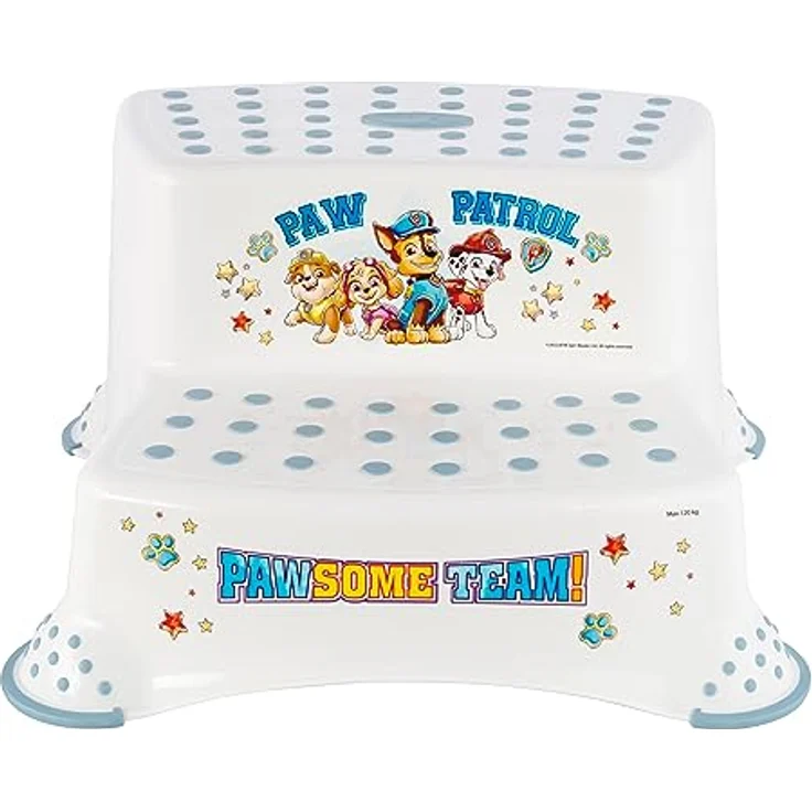 keeeper Paw Patrol Zweistufiger Tritthocker, Ab ca. 3 bis ca. 14 Jahre, Anti-Rutsch-Funktion, Igor, Weiß – Bild 1